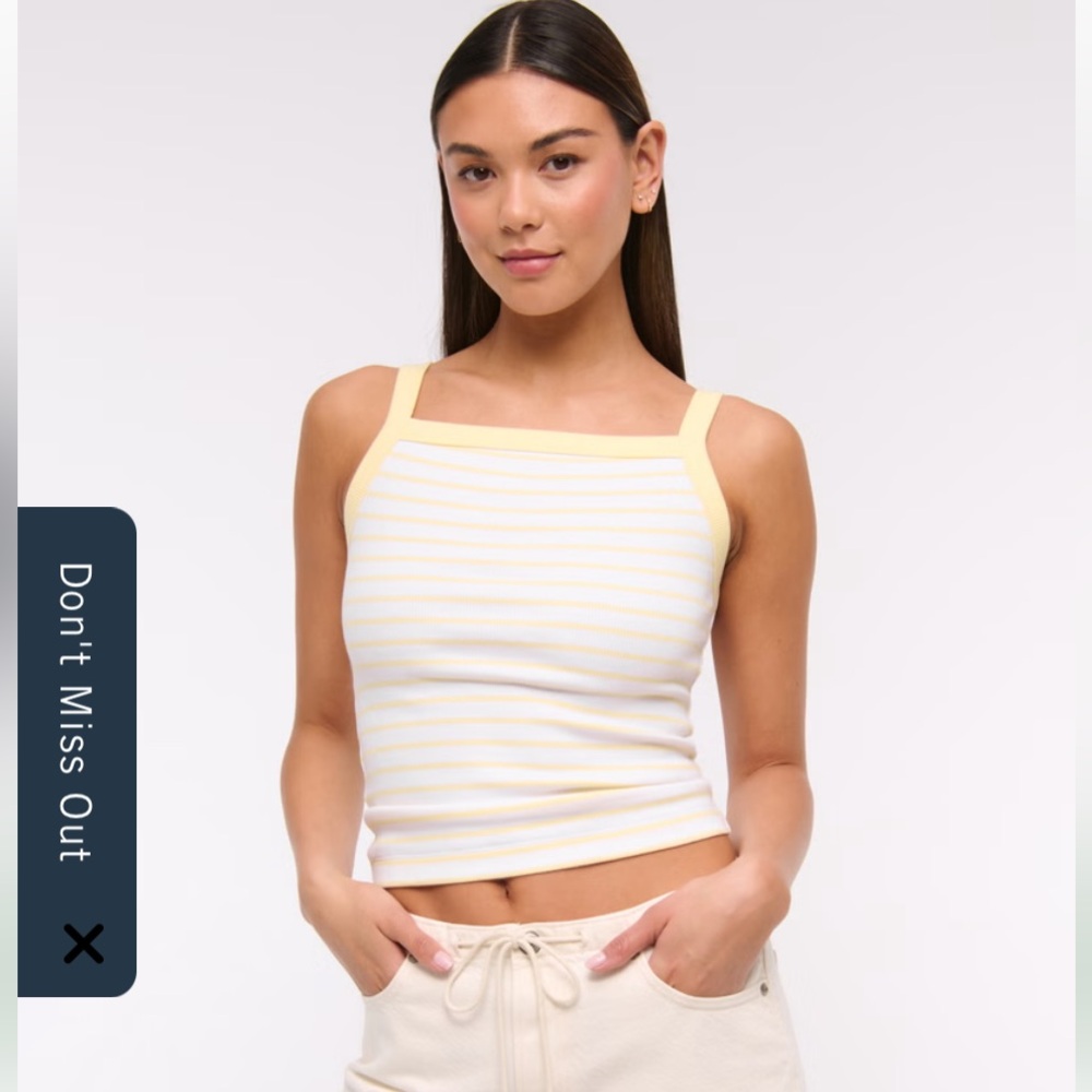 A&F straight neck ribbed tank